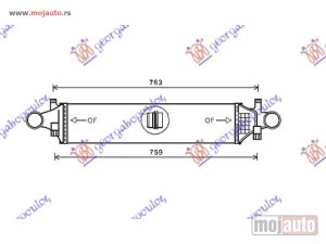 NOVI: delovi  HLADNJAK INTERKULERA BENZIN/DIZEL (625x145) Mercedes a class (w176) 12-15 -dostupno