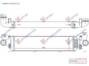 NOVI: delovi  HLADNJAK INTERKULERA BENZIN/DIZEL (625x160) Mercedes a class (w176) 12-15 -dostupno