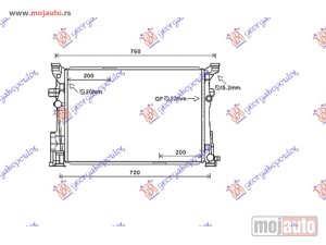 NOVI: delovi  HLADNJAK MOTORA BENZIN/DIZEL (AUTO) (640x430x26) Mercedes a class (w176) 12-15 -dostupno