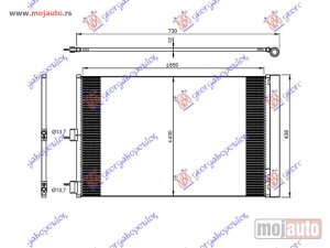 NOVI: delovi  HLADNJAK KLIME A 45 AMG (65x43x12) Mercedes a class (w176) 12-15 -dostupno