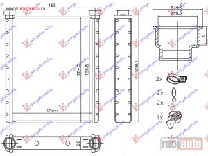 NOVI: delovi  GREJAC KABINE (BR) (155x195x26) Mercedes a class (w176) 12-15 -dostupno