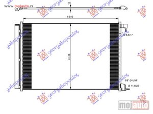 NOVI: delovi  HLADNJAK KLIME BENZIN/DIZEL (640x448x12) R134 Mercedes s class (w222) 13-17 -dostupno