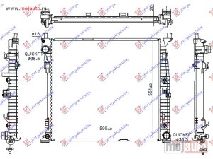 NOVI: delovi  HLADNJAK MOTORA ZA SVE MODELE (520x370x16) Mercedes ml (w166) 11- -dostupno