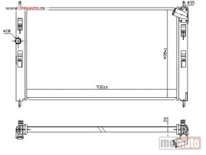 NOVI: delovi  HLADNJAK MOTORA 1.8/2.2 DI-D DIZEL (MAN/AUTO) (700x410) Mitsubishi asx 10-14 -dostupno