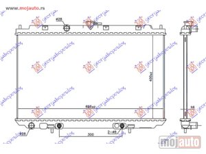 NOVI: delovi  HLADNJAK MOTORA 1.8 BENZIN (AUTO) (400x695x16) Nissan almera tino 00-05 -dostupno