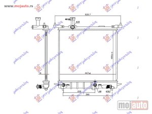 NOVI: delovi  HLADNJAK MOTORA 1.2 12V BENZIN (AUTO) (445x400x16) Nissan micra (k13) 10-13 -dostupno