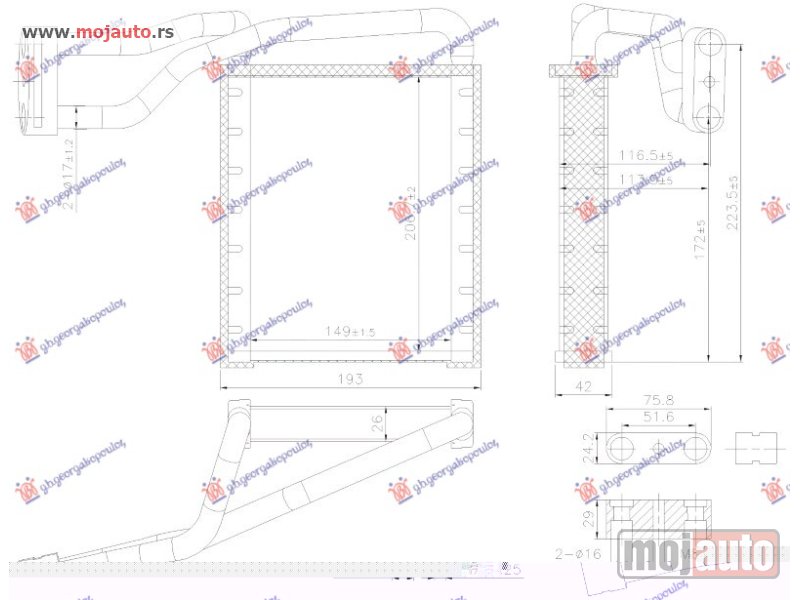 Glavna slika -  GREJAC KABINE (149x207x26) (NISSENS) Ford transit/tourneo custom 18- -dostupno - MojAuto