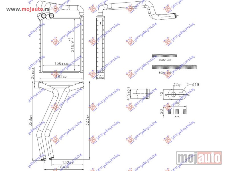 Glavna slika -  GREJAC KABINE (+/-AC) (156x217) (NISSENS) Hyundai tucson 15-18 -dostupno - MojAuto