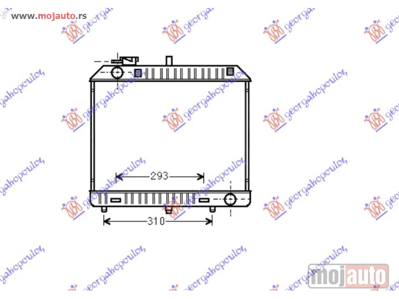 Glavna slika -  HLADNJAK MOTORA 2.4 DIZEL (41.5x49x27) (88-93) Mercedes mb100 91-96 -dostupno - MojAuto