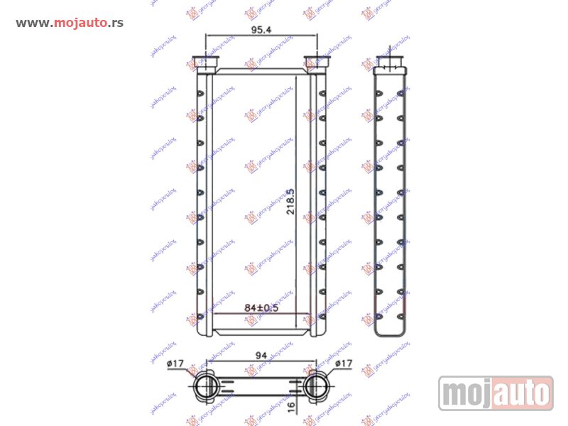 Glavna slika -  GREJAC KABINE (BR) (85x220x16) Mitsubishi space star 13-16 -dostupno - MojAuto