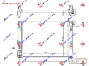 Glavna slika -  HLADNJAK MOTORA 1.0i/1.3 DIG-TURBO BENZIN (510x395x26) (KOYO) Nissan micra (k14) 17- -dostupno - MojAuto