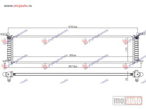 NOVI: delovi  HLADNJAK MOTORA (850x174x16) Tesla model s 12- -dostupno