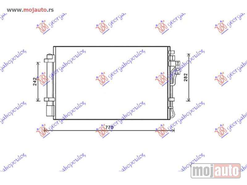 Glavna slika -  HLADNJAK KLIME 2.4 BENZIN (66.5x42.5) Kia sorento 09-12 -dostupno - MojAuto