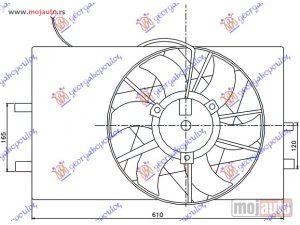 Glavna slika -  VENTILATOR KOMPLET (BENZIN/DIZEL) (HLADNJAK BEZ POSUDE) Mercedes vaneo 02-05 -dostupno - MojAuto