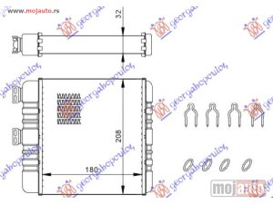 Glavna slika -  GREJAC KABINE (BR) (205x155x32) Opel zafira tourer 11-16 -dostupno - MojAuto