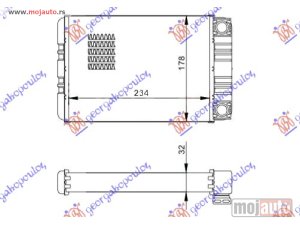 NOVI: delovi  GREJAC KABINE (B) (+/-AC) (235x178) Mercedes sl (r230) 08-12 -dostupno