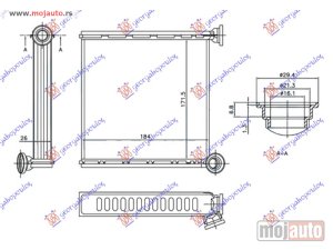 Glavna slika -  GREJAC KABINE (BR) (172x184x26) (TIP VALEO) Vw passat 19- -dostupno - MojAuto