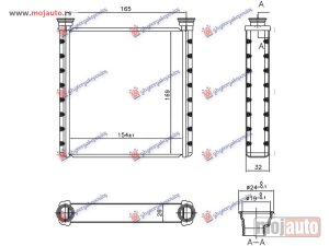 Glavna slika -  GREJAC KABINE (BR) (154x169) Bmw series 1 (f40) 19- -dostupno - MojAuto