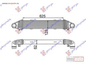 NOVI: delovi  HLADNJAK INTERKULERA 1.8i 16VG. - 2.1 Cdi (62x12) 100-150 KW Mercedes e class (c207) coupe/cabrio 13-16 -dostupno