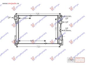 Glavna slika -  HLADNJAK MOTORA 1.6/1.8/2.0/2.1/3.5 (AUTO) (64x44x3.2) CEV 16mm Mercedes glk (x204) 12-15 -dostupno - MojAuto