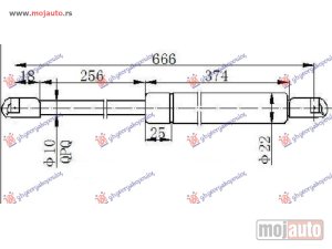 NOVI: delovi  AMORTIZER GEPEK VRATA (667L-755N) Mercedes vito (w639) & viano 10-15 -dostupno