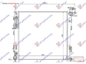 Glavna slika -  HLADNJAK MOTORA 2.0 CRDi DIZEL (AUTO) (485x470) (KOREJA) Kia sportage 14-15 -nedostupno - MojAuto