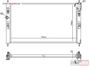 NOVI: delovi  HLADNJAK MOTORA 1.6 DI-D DIZEL (MAN) (700x410) Mitsubishi asx 14-18 -dostupno