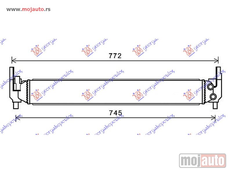 Glavna slika -  HLADNJAK MOTORA DODATNI 1.2/1.4 BENZIN (646x86x56) Skoda fabia 10-14 -nedostupno - MojAuto