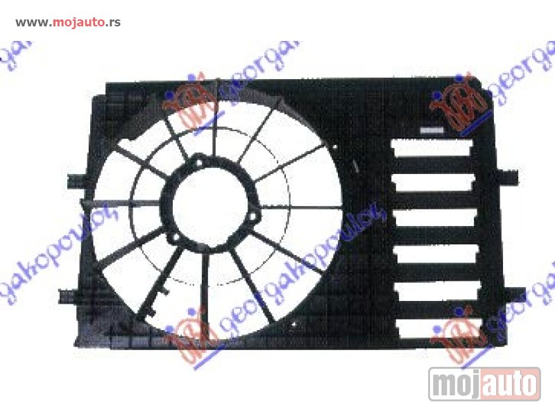 Glavna slika -  NOSAC VENTILATORA (1.2/1.4 BENZIN) (39mm) PLASTICNI Skoda fabia 10-14 -dostupno - MojAuto