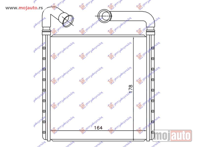 Glavna slika -  GREJAC KABINE (BR) (164x173x26) (TIP DENSO) Vw crafter 17- -dostupno - MojAuto