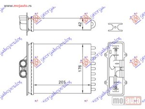 Glavna slika -  GREJAC KABINE (M) (+AC) (205x176) Saab 9.5 05-10 -dostupno - MojAuto