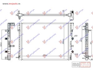 NOVI: delovi  HLADNJAK MOTORA DODATNI 0.9 TURBO BENZIN (510x390x16) Smart forfour 15- -dostupno