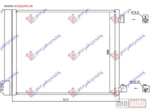 NOVI: delovi  HLADNJAK KLIME 1.2DIG 1.5i 16V (HR12DDR) (51x38) Nissan micra (k13) 13-17 -dostupno