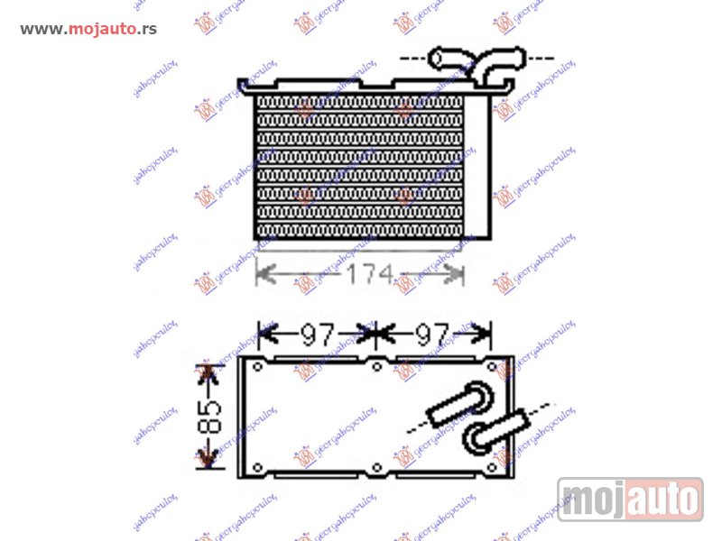 Glavna slika -  HLADNJAK INTERKULERA 1.2/1.4 TFSi BENZIN (120x200x60) Skoda fabia 10-14 -dostupno - MojAuto