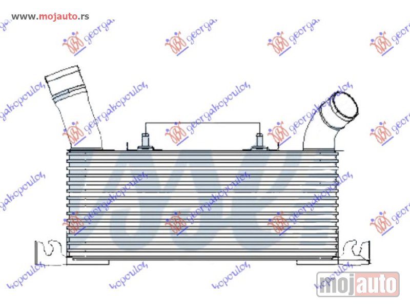 Glavna slika -  HLADNJAK INTERKULERA 3.2 DID DIZEL (353x190) Mitsubishi pajero 12- -dostupno - MojAuto