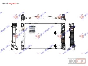 NOVI: delovi  HLADNJAK MOTORA 3.0/3.5 BENZIN - 2.1-/2.2/3.0 CDI DIZEL (MANUELNI/AUTOMATSKI) (640x430) (MAHLE BEHR) Mercedes c class (w204) 11-14 -dostupno