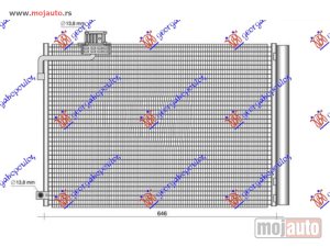 NOVI: delovi  HLADNJAK KLIME 2.2/3.0 DIZEL (646x421x12) Mercedes e class (w212) 13-16 -dostupno