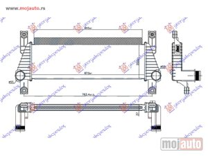 NOVI: delovi  HLADNJAK INTERKULERA 2.2 TDCi DIZEL (673x200x37) Mazda p/u 2/4wd bt-50 13- -dostupno