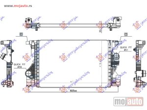 NOVI: delovi  HLADNJAK INTERKULERA SVI MODELI BENZIN (630x430x30) Mercedes cla (c118)/cla shooting brake(x118) 19-23 -dostupno