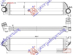 Glavna slika -  HLADNJAK INTERKULERA 2.3 CDTi (730x173x50) Nissan nv 400 11- -dostupno - MojAuto