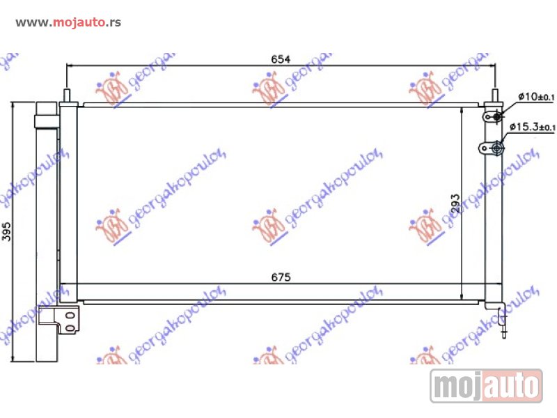 Glavna slika -  HLADNJAK KLIME 1.8i 16V HIBRID (64x29x1.6) Lexus ct 200h 14- -dostupno - MojAuto