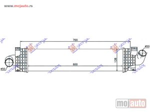 NOVI: delovi  HLADNJAK INTERKULERA 1.6/1.8/2.0 TDCi - 2.5 BENZIN(60x128x50) Ford focus 08-11 -dostupno