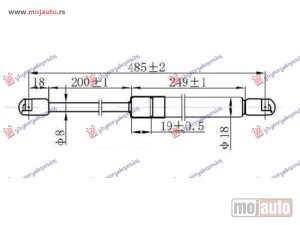 NOVI: delovi  AMORTIZER GEPEK VRATA 3/5 VRATA (484L-530N) Ford focus 08-11 -dostupno