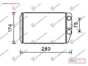 NOVI: delovi  GREJAC KABINE (BR) (230x165x26) Citroen jumper 14- -dostupno