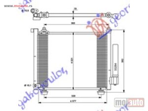 NOVI: delovi  HLADNJAK KLIME DIZEL (38.5x30.8x2.0) Opel agila 99-08 -dostupno