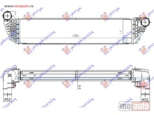 Glavna slika -  HLADNJAK INTERKULERA 1.9/2.0/2.2 dCi DIZEL (680x150x64) Renault laguna 00-07 -dostupno - MojAuto