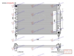 Glavna slika -  HLADNJAK MOTORA 2.2 TDCi DIZEL (MAN) (670x500x34) (KOYO) Opel antara 06-15 -dostupno - MojAuto