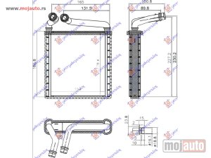 NOVI: delovi  GREJAC KABINE (BR) (153x180X26) (TIP DENSO) Vw tiguan 07-11 -dostupno