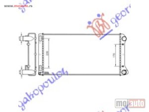 Glavna slika -  HLADNJAK MOTORA 130 1.8i 16V 1.9 D-JTD (58x30.6) Fiat punto 99-03 -dostupno - MojAuto