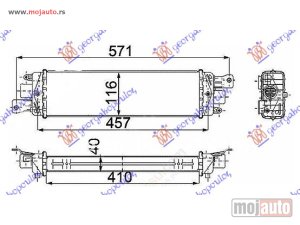 Glavna slika -  HLADNJAK INTERKULERA 1.3 JTD (410x115x40) 03- Fiat palio 99-04 -dostupno - MojAuto